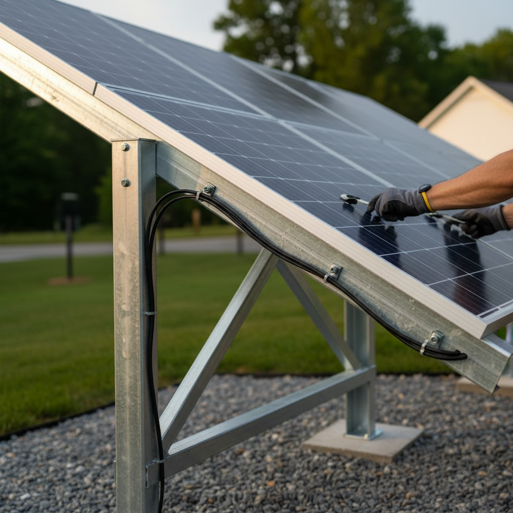 about Ground mount solar installation in Fredericksburg - Image 3