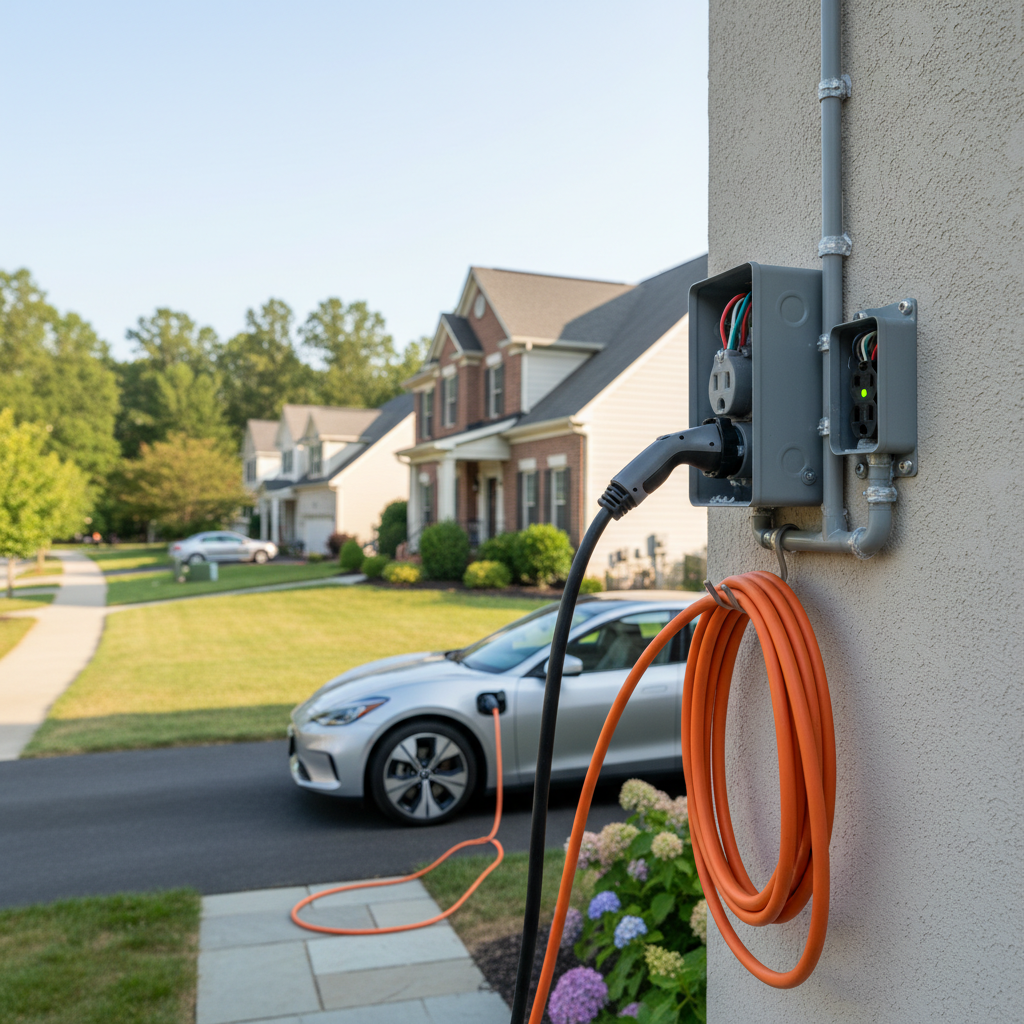 about Portable EV charger outlet installation in Fredericksburg - Image 3