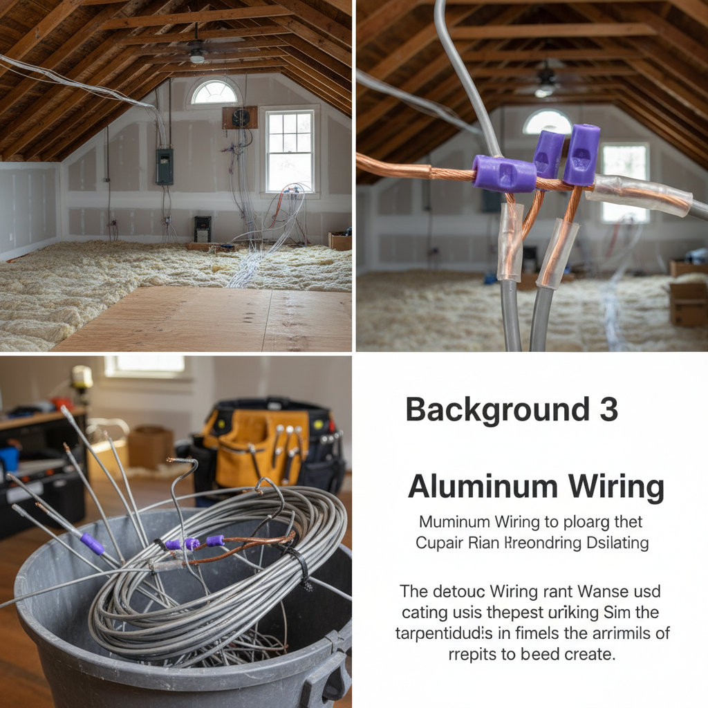 Close-up detail of aluminum wiring repair connections in Fredericksburg, VA, showing professional splice techniques.