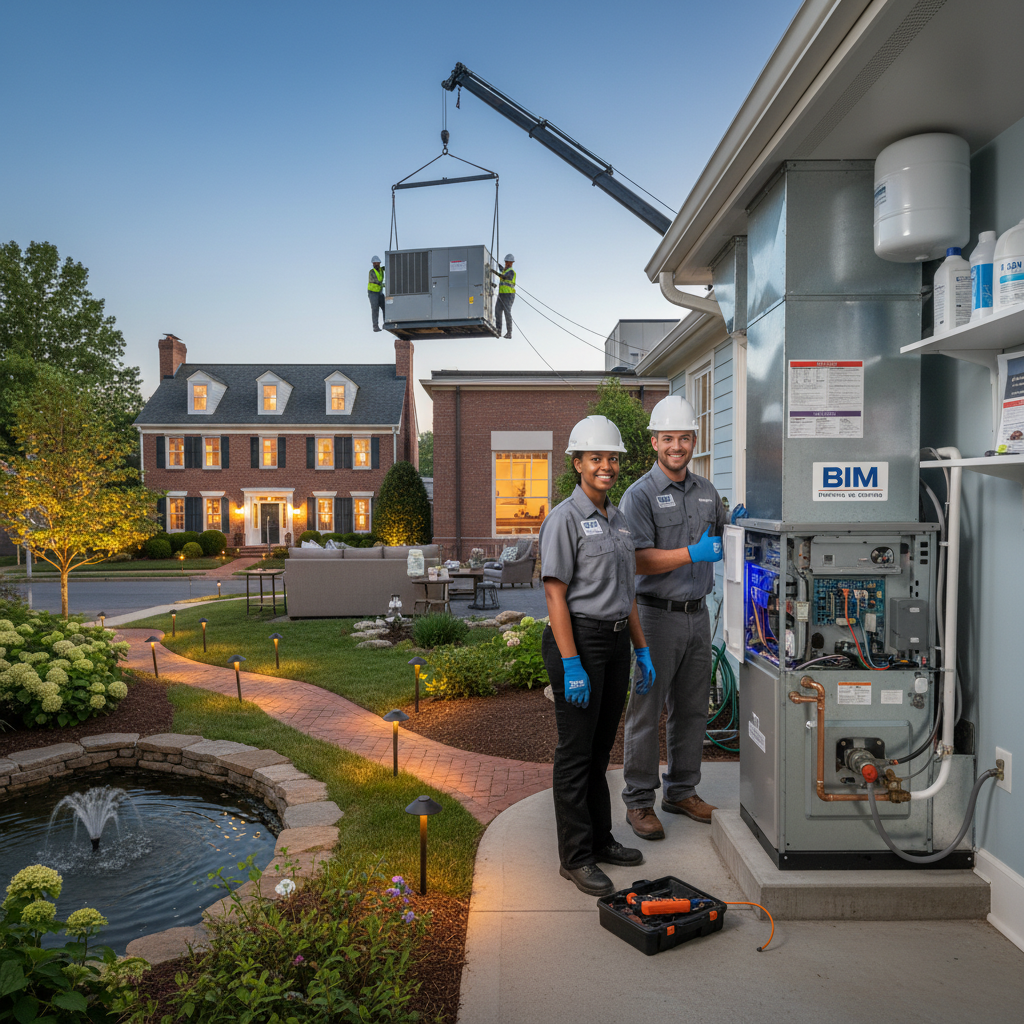 Close-up of a new landscape lighting fixture during installation in Fredericksburg, Virginia.