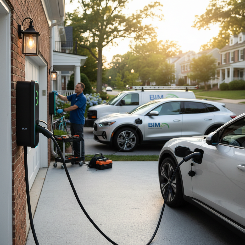 Close-up of a technician performing EV charger repair in Fredericksburg, VA, showing detailed internal components and wiring.