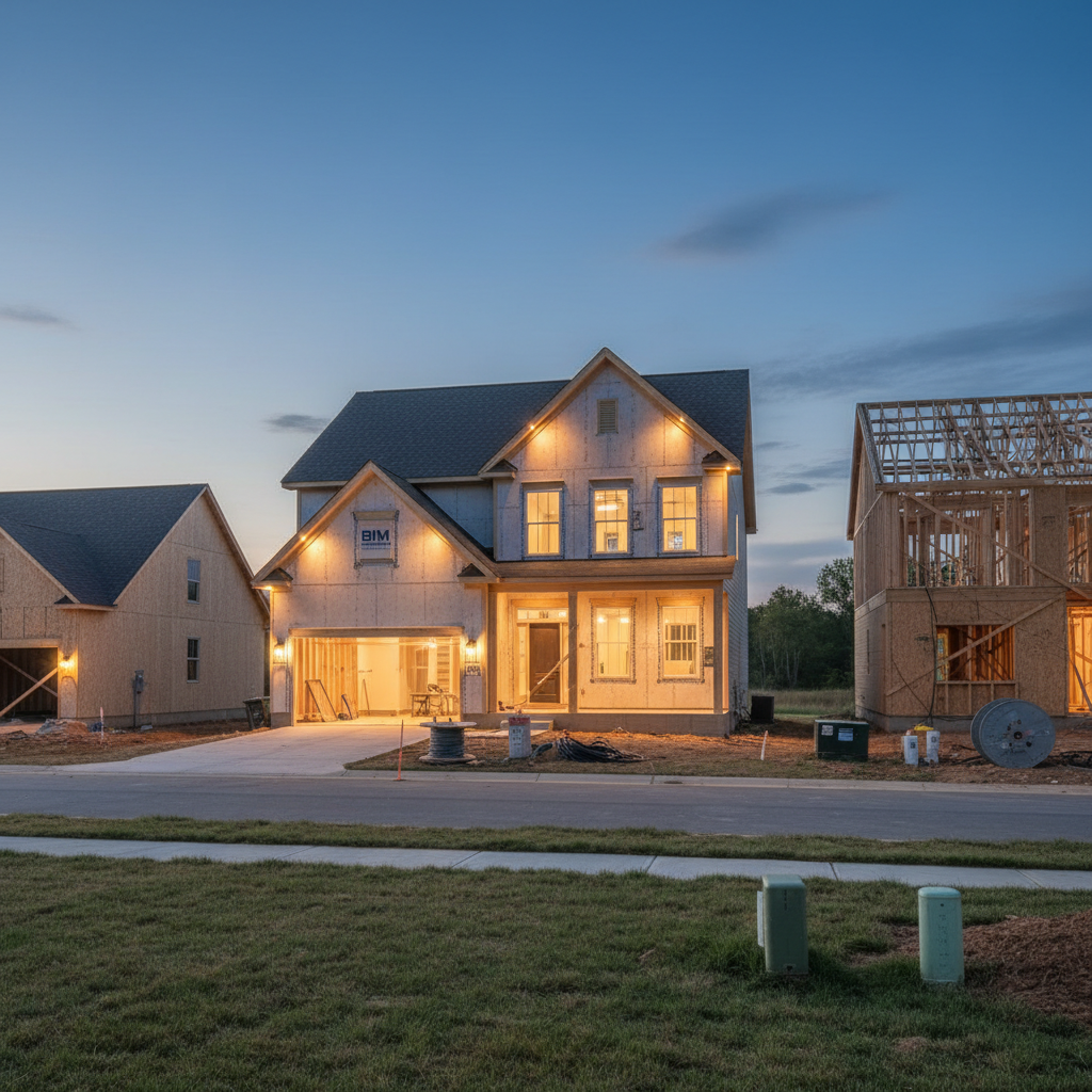 Close-up of wiring and electrical boxes during new construction electrical installation in Fredericksburg, VA.