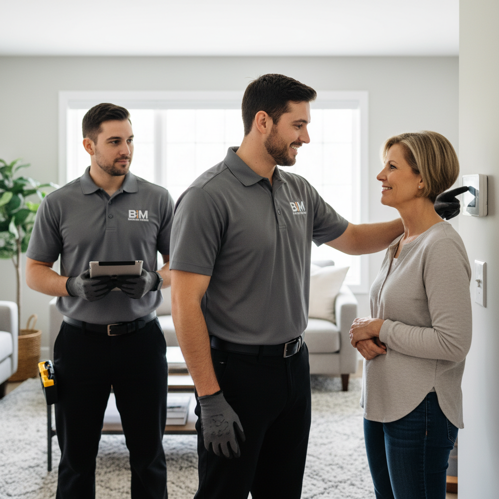 Friendly BIM Heating and Cooling team providing HVAC service in Spotsylvania County, Virginia.